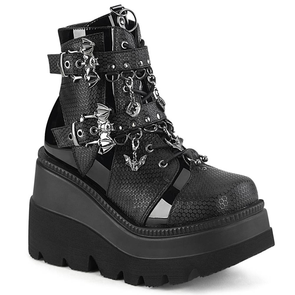 DemoniaCult - SHAKER-66 Plattformstiefel - Schwarz